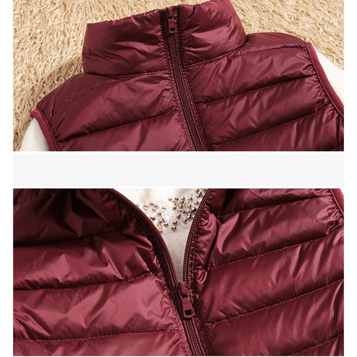 Therese | Women's Quilted Puffer Vest with Stand Collar