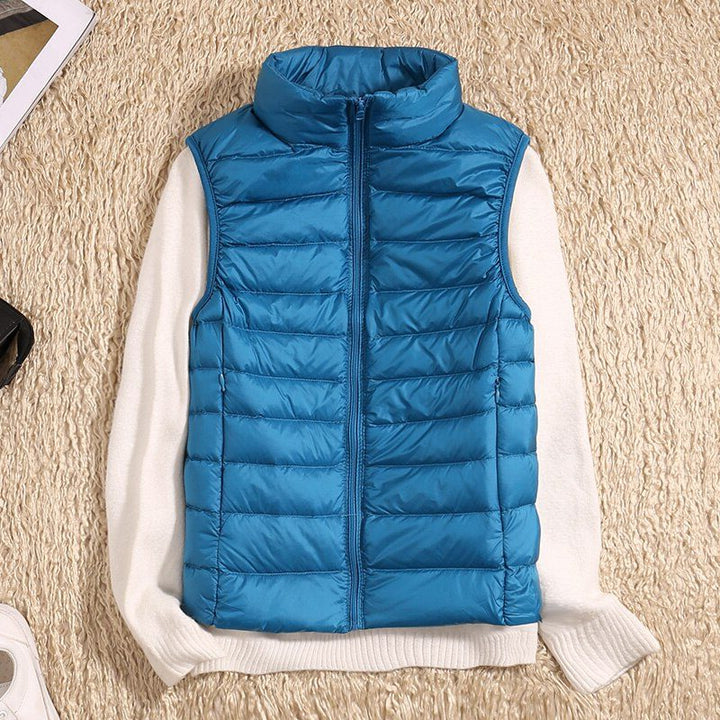 Therese | Women's Quilted Puffer Vest with Stand Collar
