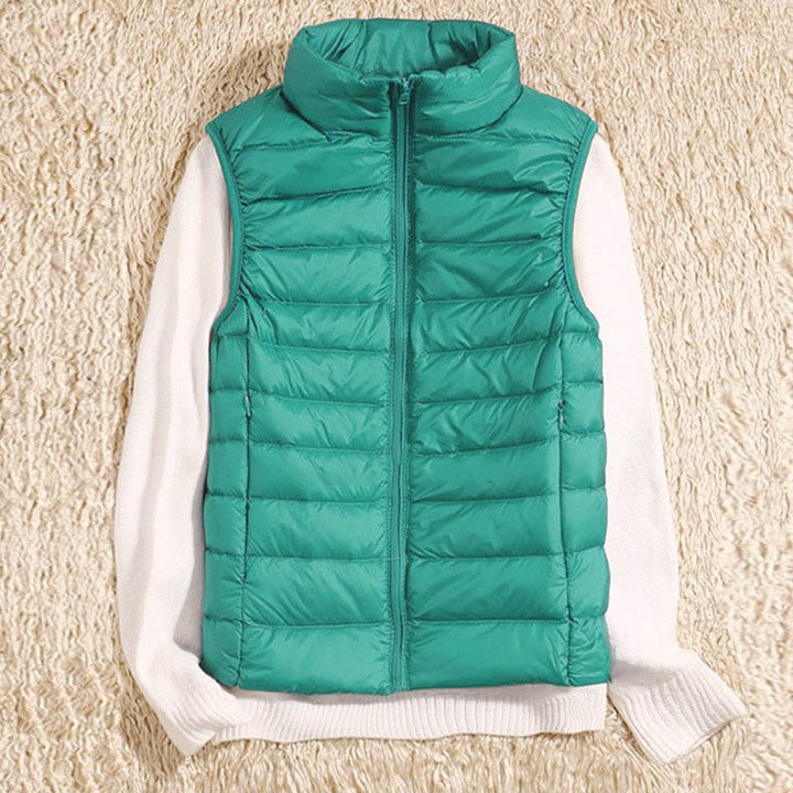 Therese | Women's Quilted Puffer Vest with Stand Collar