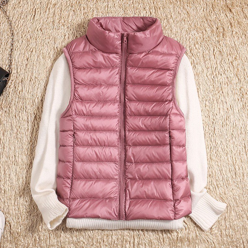 Therese | Women's Quilted Puffer Vest with Stand Collar