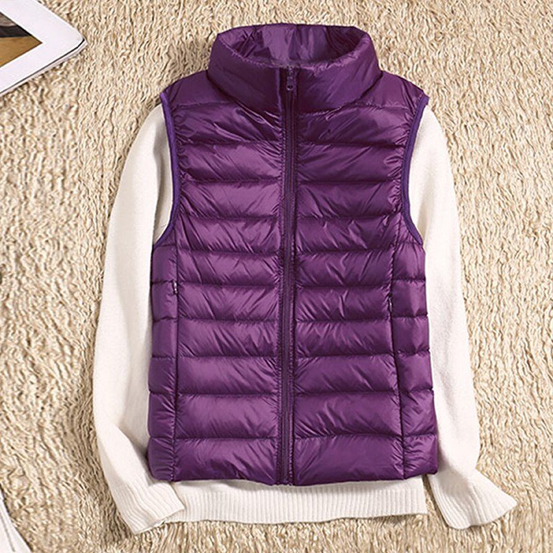 Therese | Women's Quilted Puffer Vest with Stand Collar