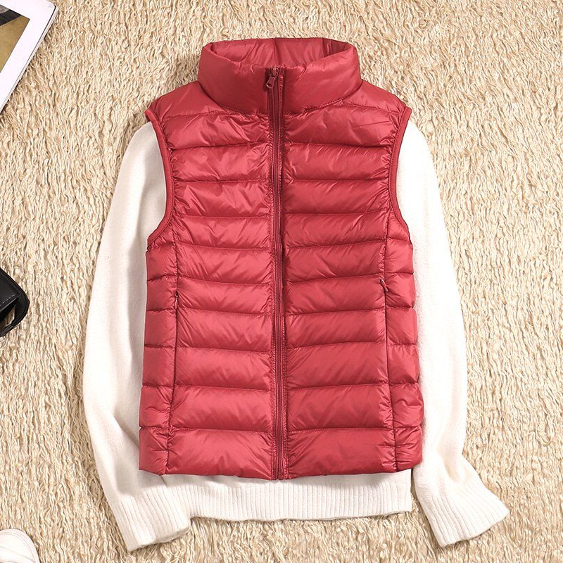 Therese | Women's Quilted Puffer Vest with Stand Collar