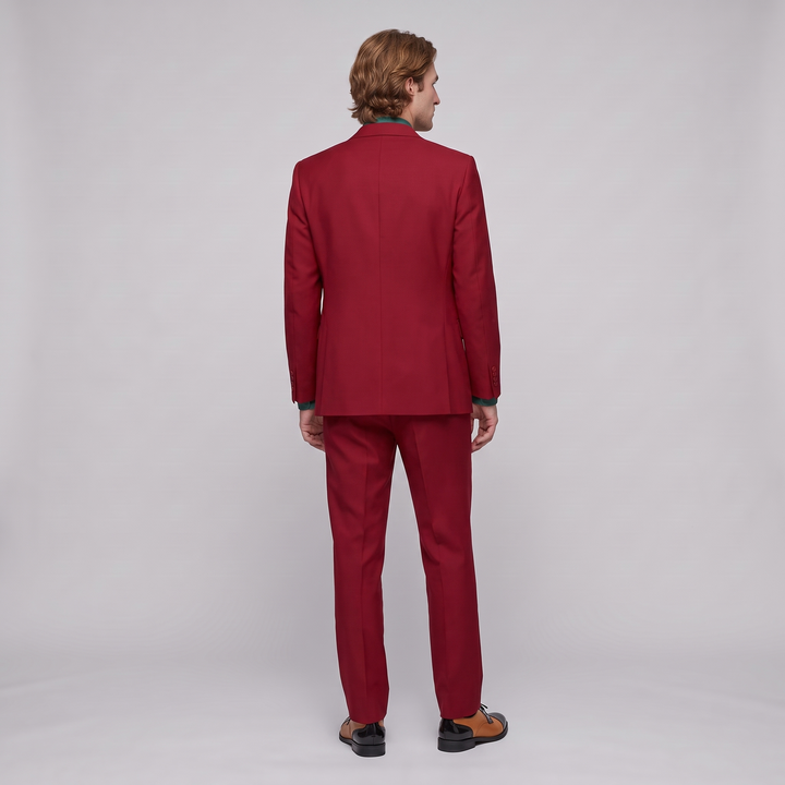 Men's Red Tailored Clown Suit Costume - image 2
