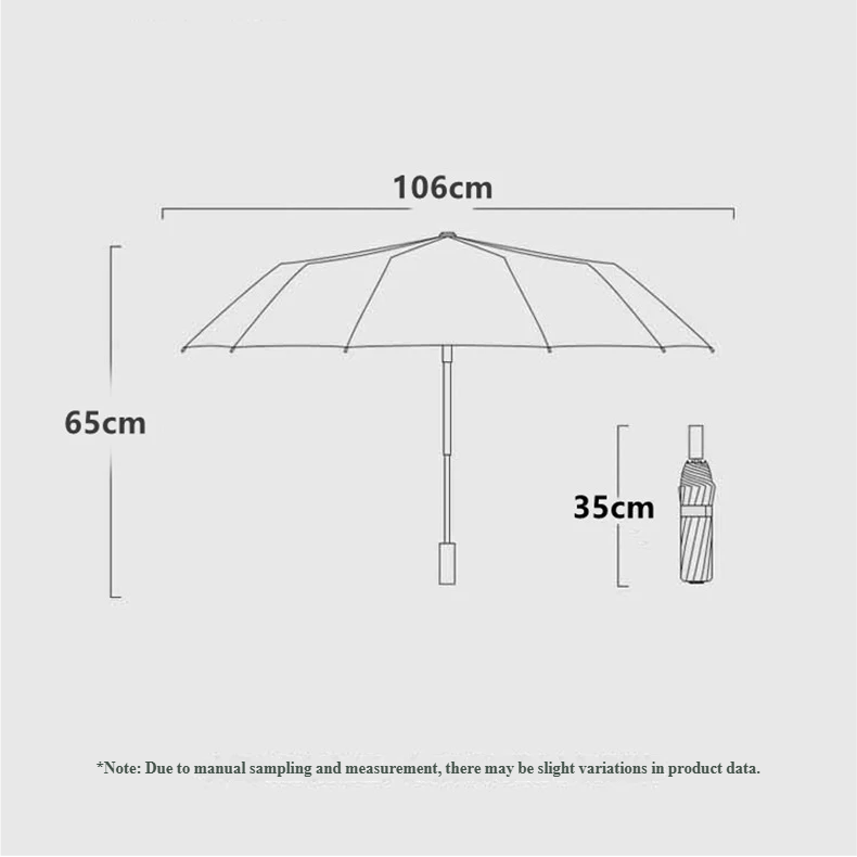 Karlijn Windproof Folding Umbrella with Wooden Handle - image 6