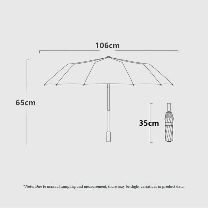 Karlijn Windproof Folding Umbrella with Wooden Handle - image 6