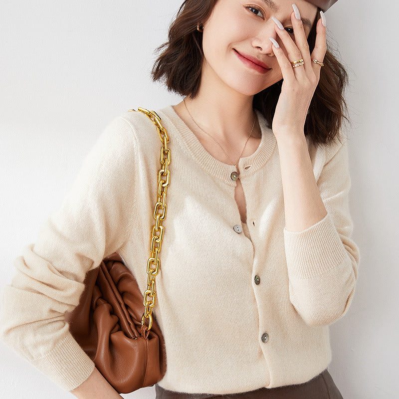 Anneliese | Women's Ribbed Knit Cardigan with Button Front