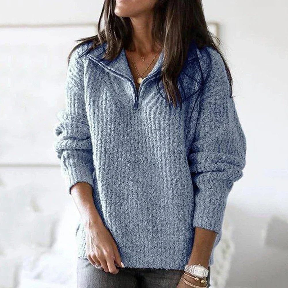 Ariane | Women's Ribbed Knit Half-Zip Pullover