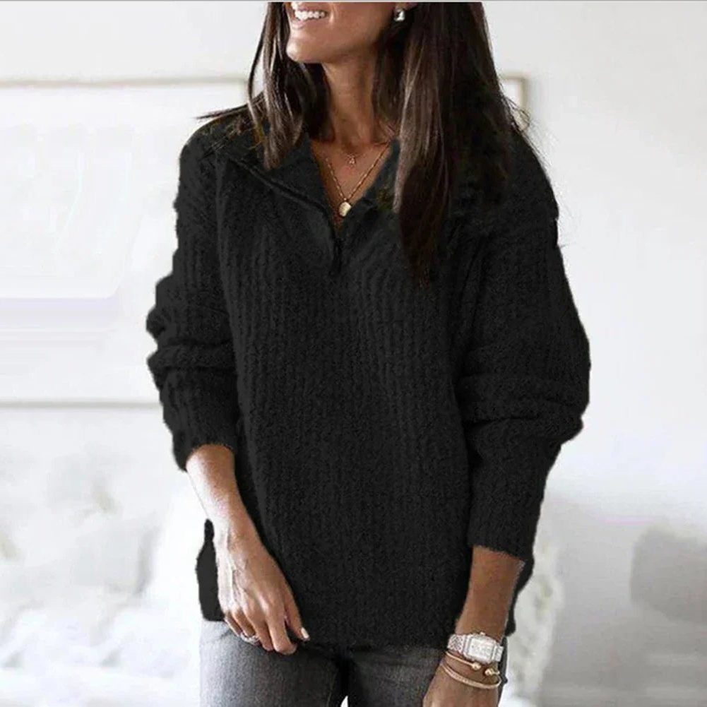 Ariane | Women's Ribbed Knit Half-Zip Pullover
