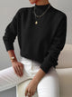 Coralinde | Women's Ribbed Knit Sweater with Roll Neck