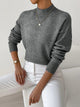 Coralinde | Women's Ribbed Knit Sweater with Roll Neck