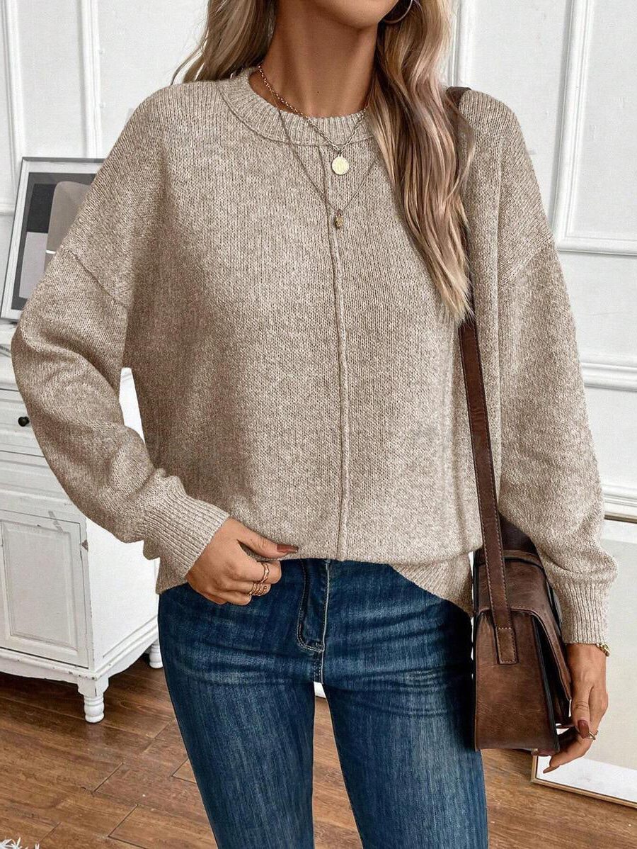 Blandina | Women's Ribbed Knit Sweater with Crew Neck