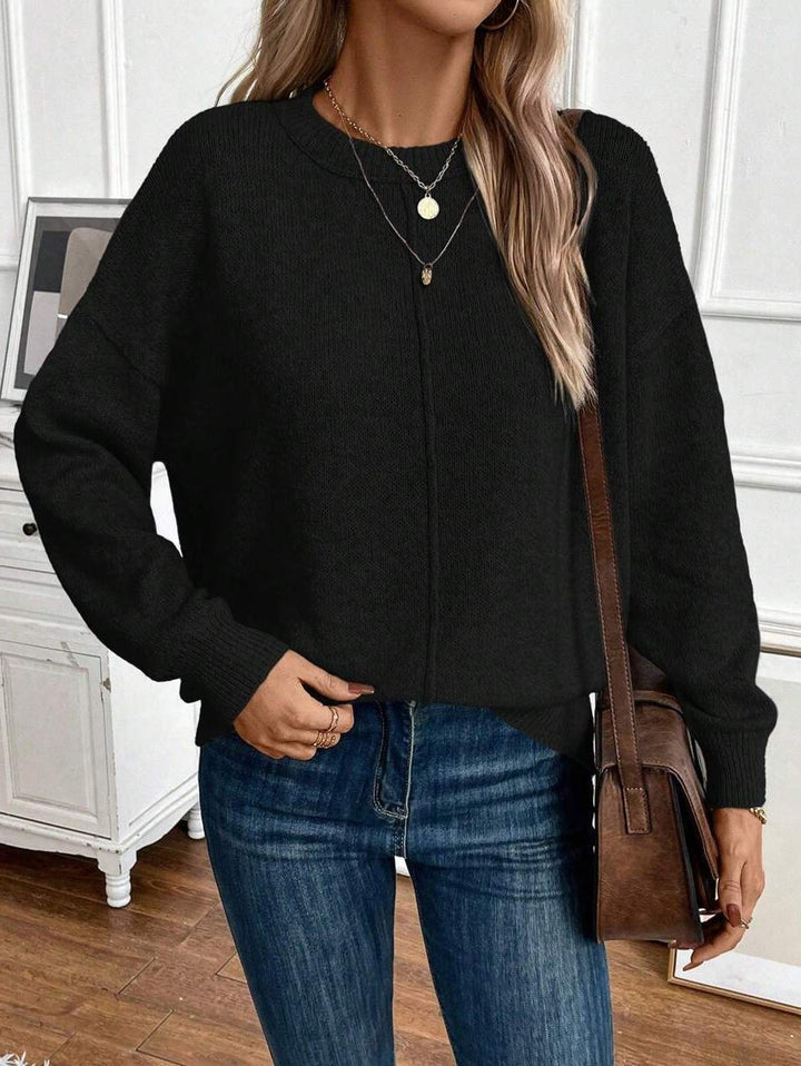 Blandina | Women's Ribbed Knit Sweater with Crew Neck