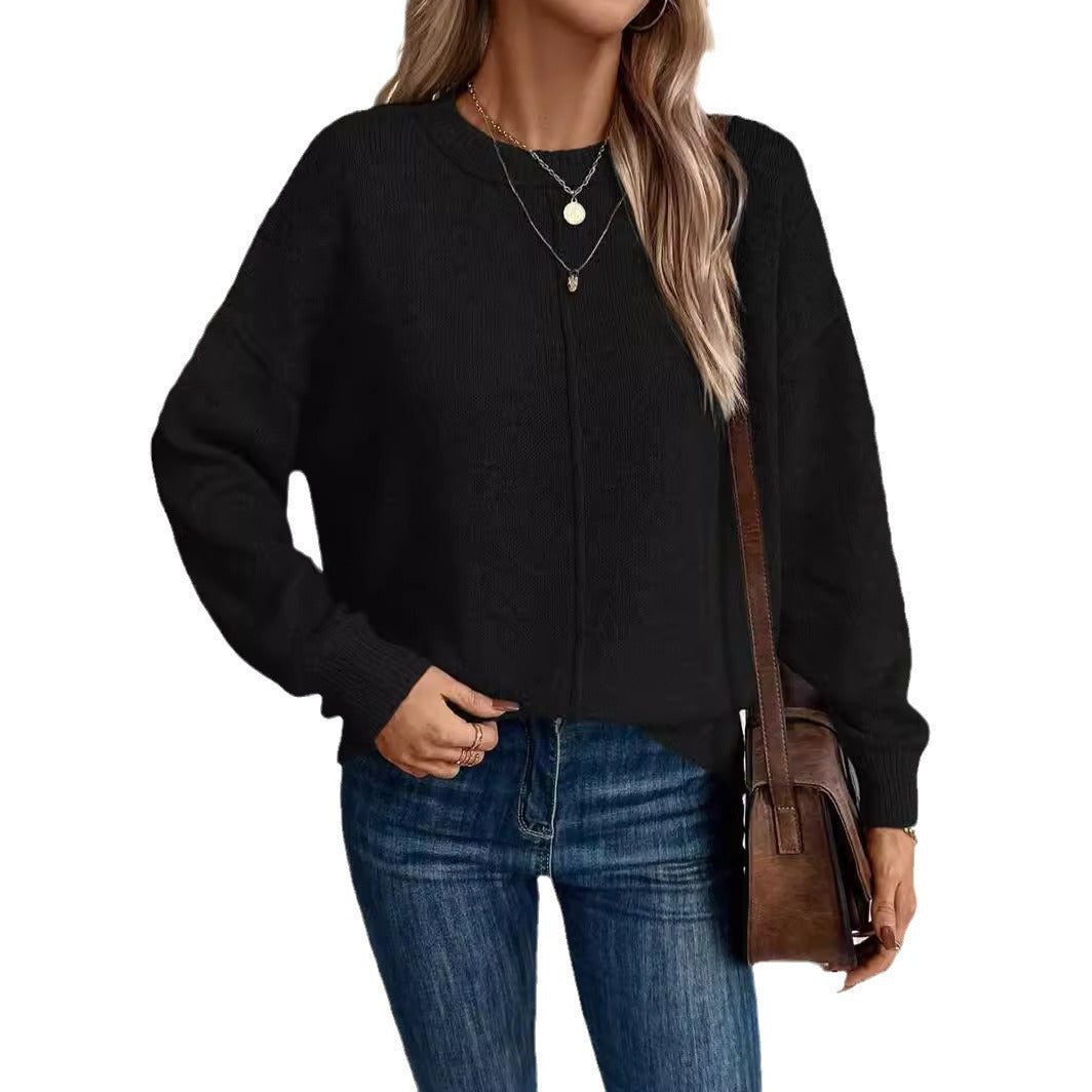 Blandina | Women's Ribbed Knit Sweater with Crew Neck