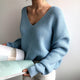 Maiken | Women's Ribbed Knit Sweater with V-Neck