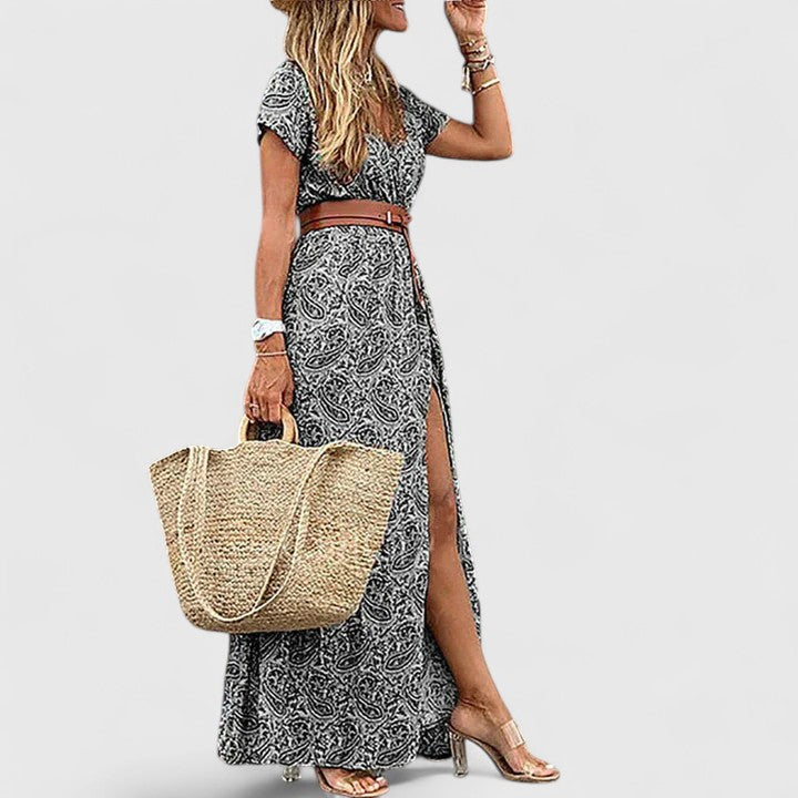 Women's Gathered-Waist Maxi Dress for Summer — view 7