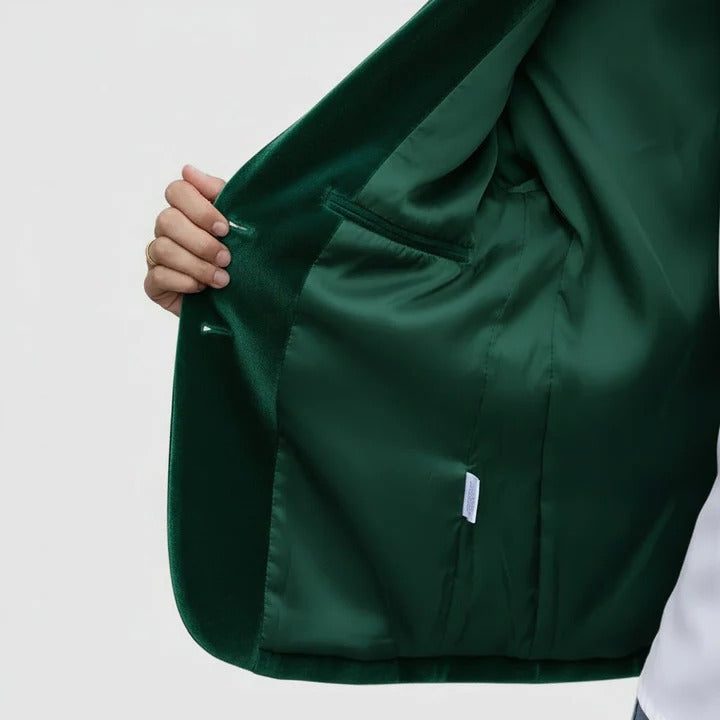 Ysabeau | Women's Velvet Blazer with Notch Lapel