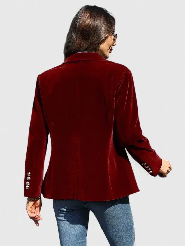 Ysabeau | Women's Velvet Blazer with Notch Lapel