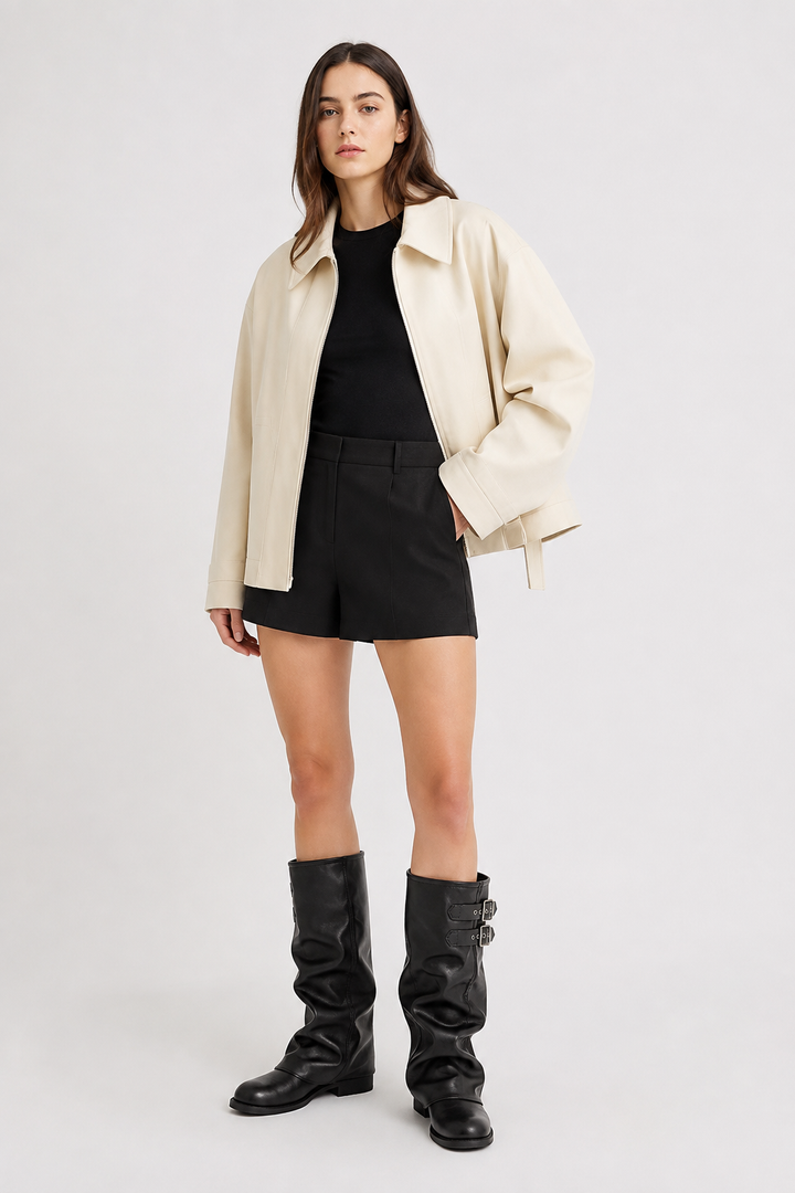Valeriane | Women's Slouch Knee-High Boots with Buckle Straps