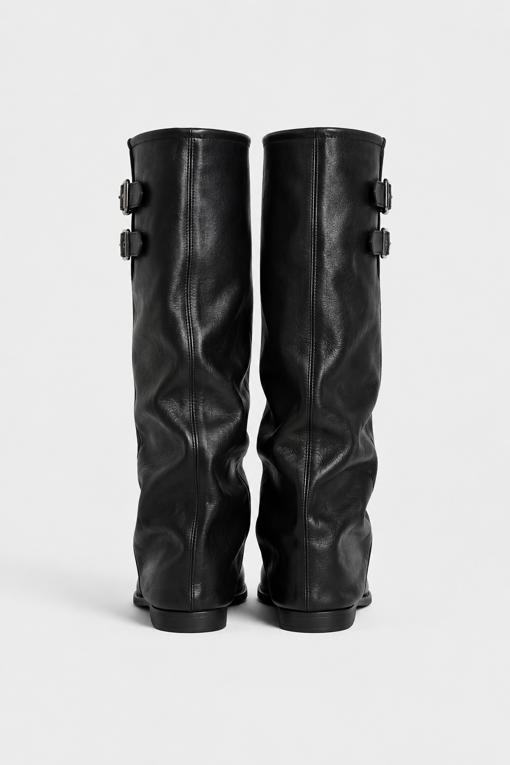 Valeriane | Women's Slouch Knee-High Boots with Buckle Straps