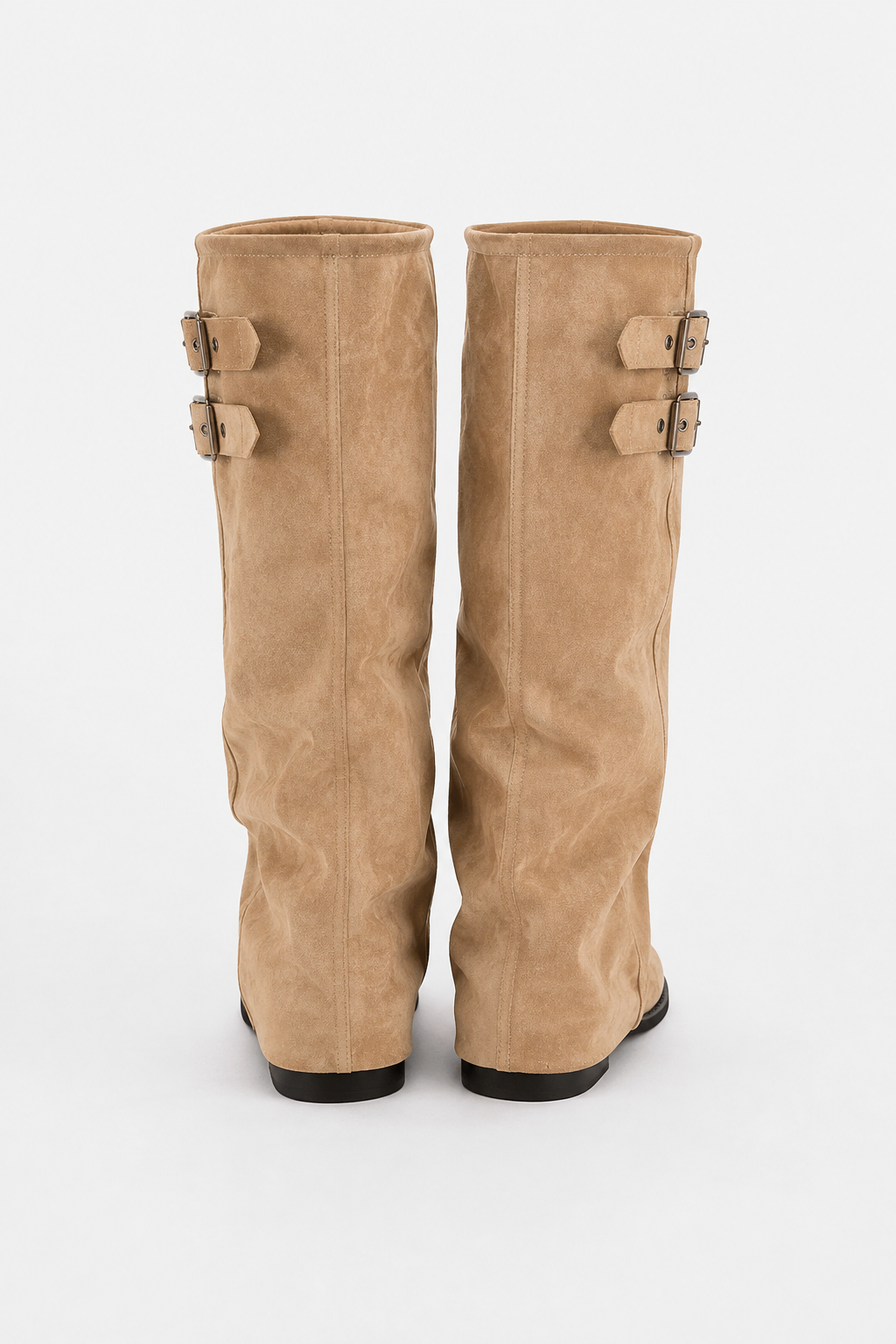 Valeriane | Women's Slouch Knee-High Boots with Buckle Straps