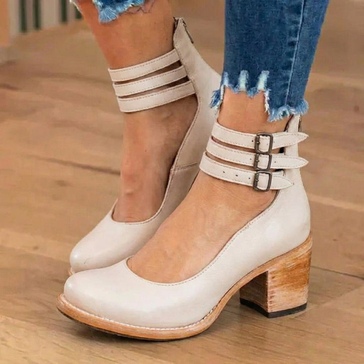 Carolina Wide-Fit Block-Heel Shoes with Double Ankle Strap - image 5