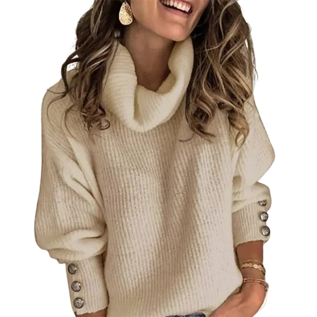 Shoshana | Women's Ribbed Knit Sweater with Cowl Neck