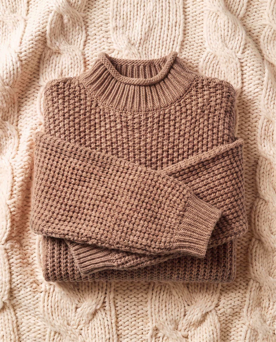 Sonja | Women's Chunky Knit Sweater with Stand Collar and Voluminous Sleeves