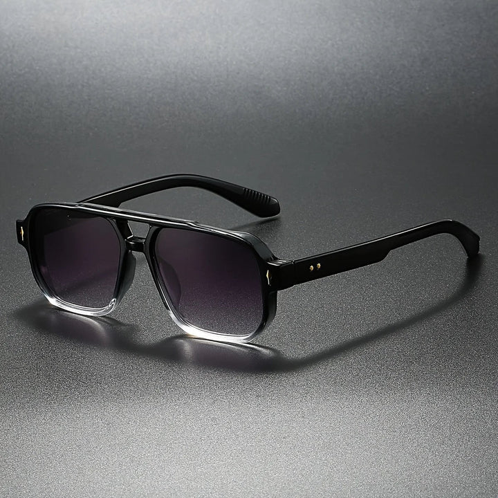 Bryn Square Aviator Sunglasses with Double Bridge - image 2