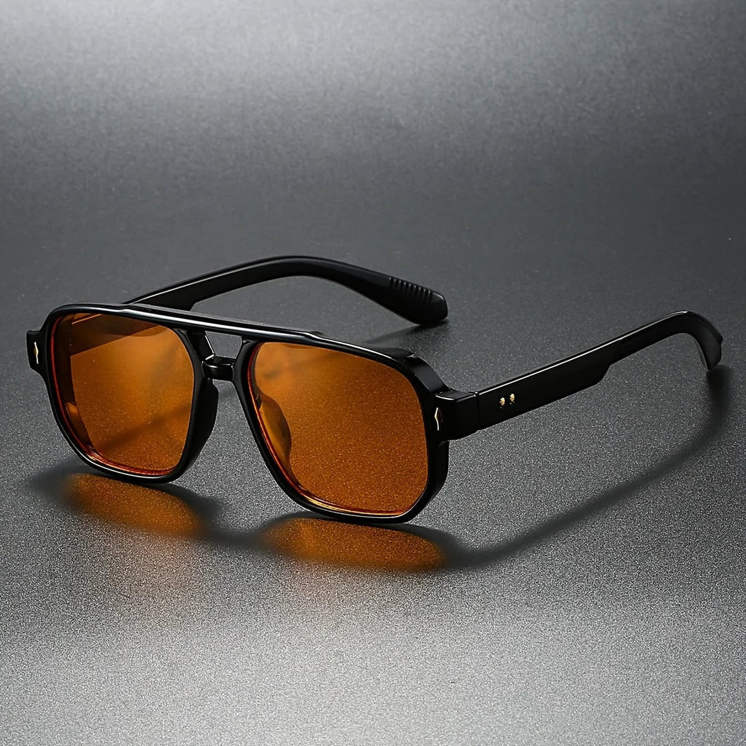 Bryn Square Aviator Sunglasses with Double Bridge - image 3