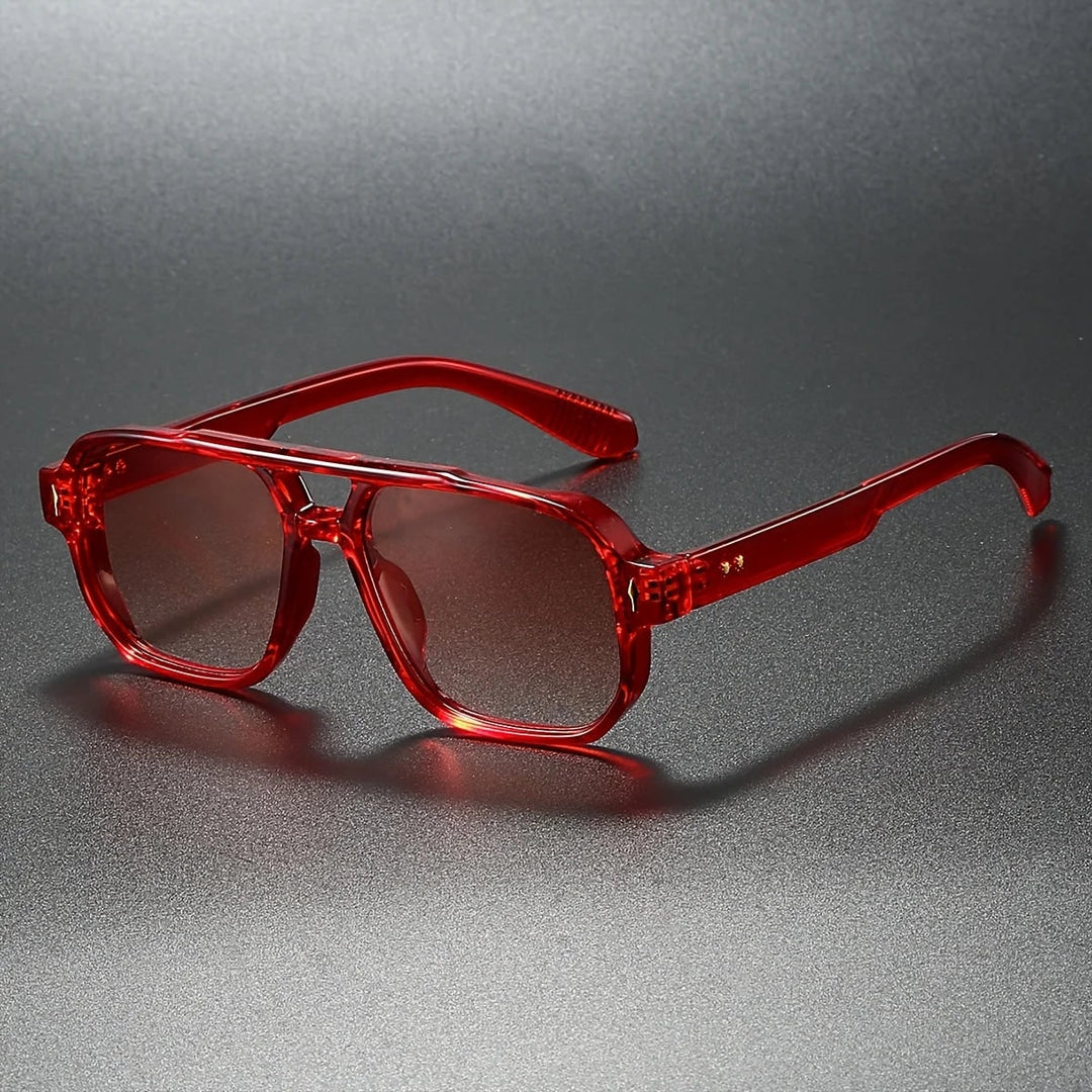 Bryn Square Aviator Sunglasses with Double Bridge - image 5