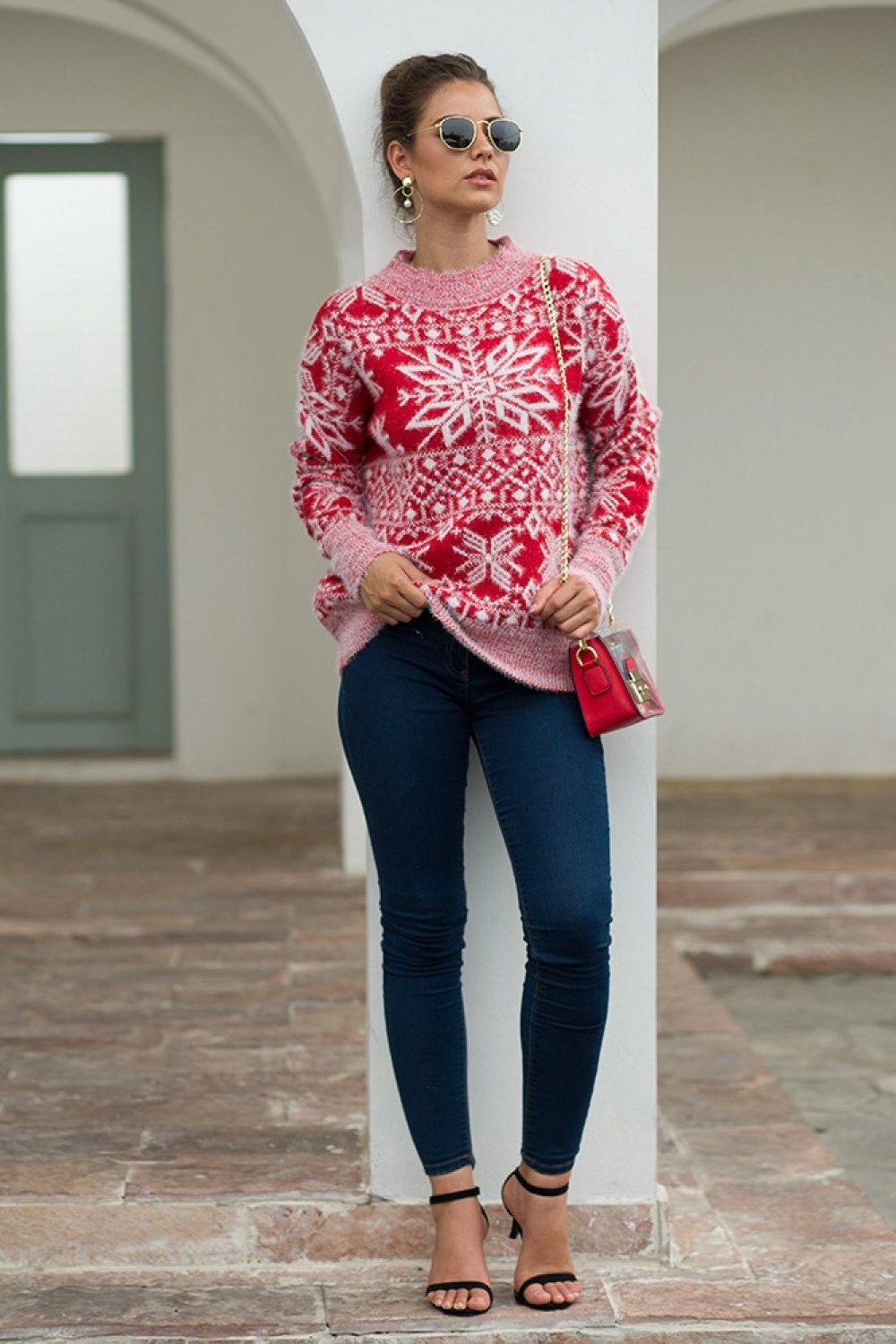 Lisanne Snowflake Knit Christmas Sweater - image 3