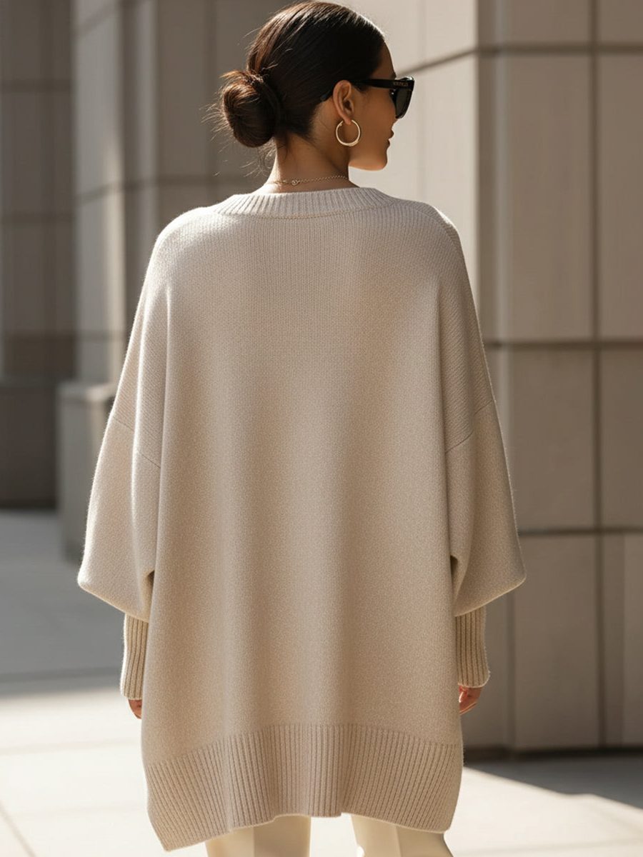 Tamia | Women's Ribbed Knit Longline Pullover