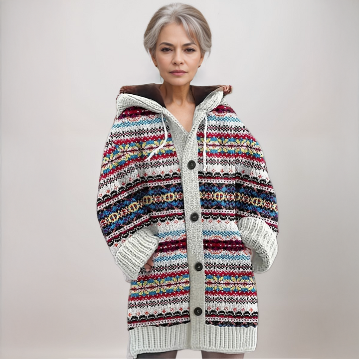 Alondra | Women's Nordic Hooded Knit Cardigan