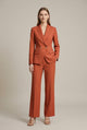 Linnea | Women's Button-Front Two-Piece Set for Everyday Wear in Orange