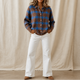 Elva | Women's Plaid Shirt-Collar Cardigan