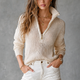 Virginia | Women's Textured Knit Half-Zip Sweater