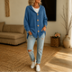 Zara | Women's Hooded Waffle-Knit Button-Front Cardigan