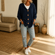 Zara | Women's Hooded Waffle-Knit Button-Front Cardigan