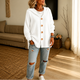 Zara | Women's Hooded Waffle-Knit Button-Front Cardigan