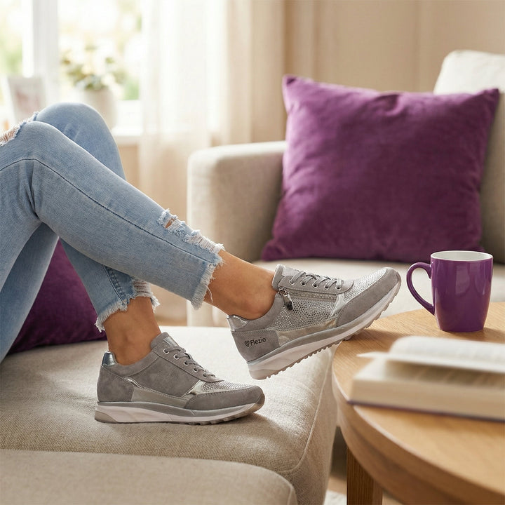 Denisa Wedge Sneakers with Side Zip - image 6