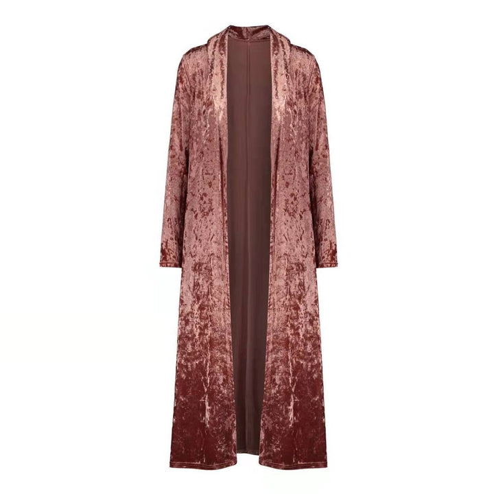 Wanda | Women's Velvet Long Duster Cardigan