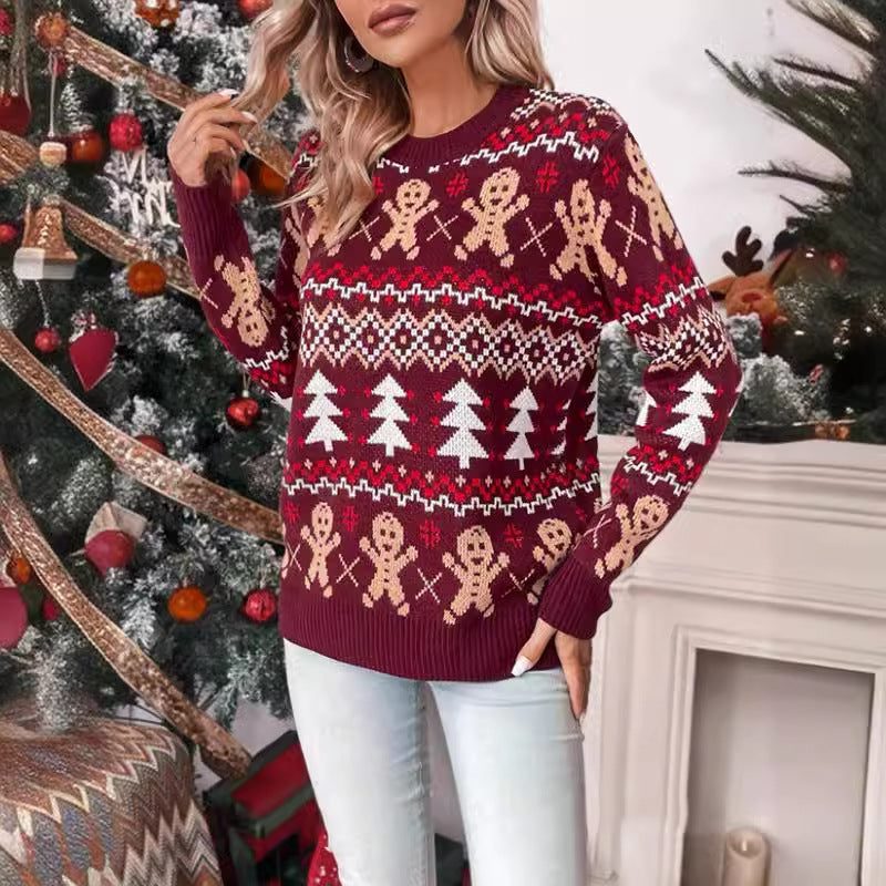 Annick Gingerbread Jacquard Christmas Sweater - image 1