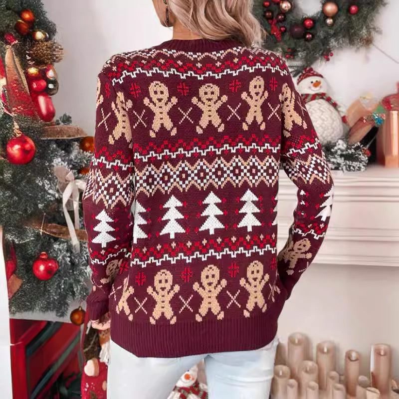 Annick Gingerbread Jacquard Christmas Sweater - image 2