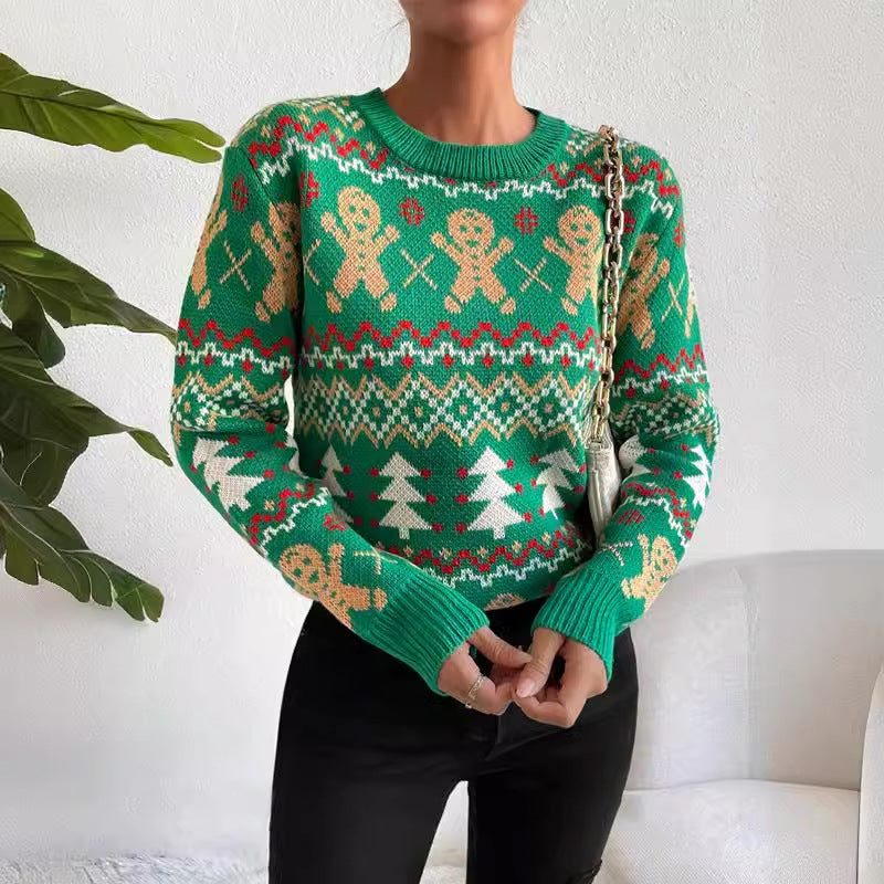 Annick Gingerbread Jacquard Christmas Sweater - image 3