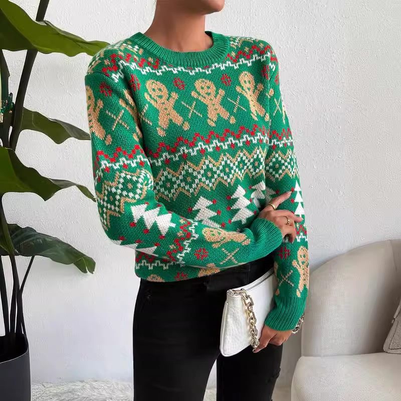 Annick Gingerbread Jacquard Christmas Sweater - image 4