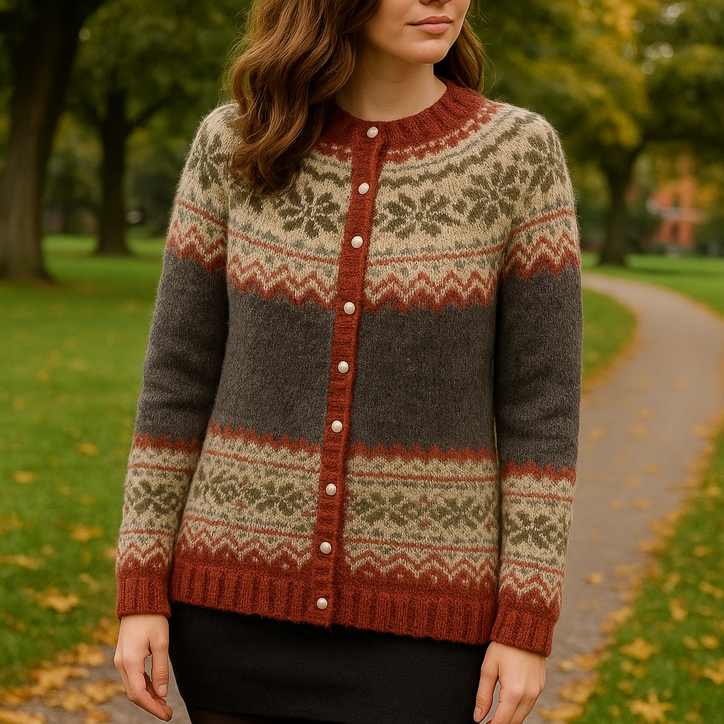 Elisabeta | Women's Fair Isle Knit Cardigan