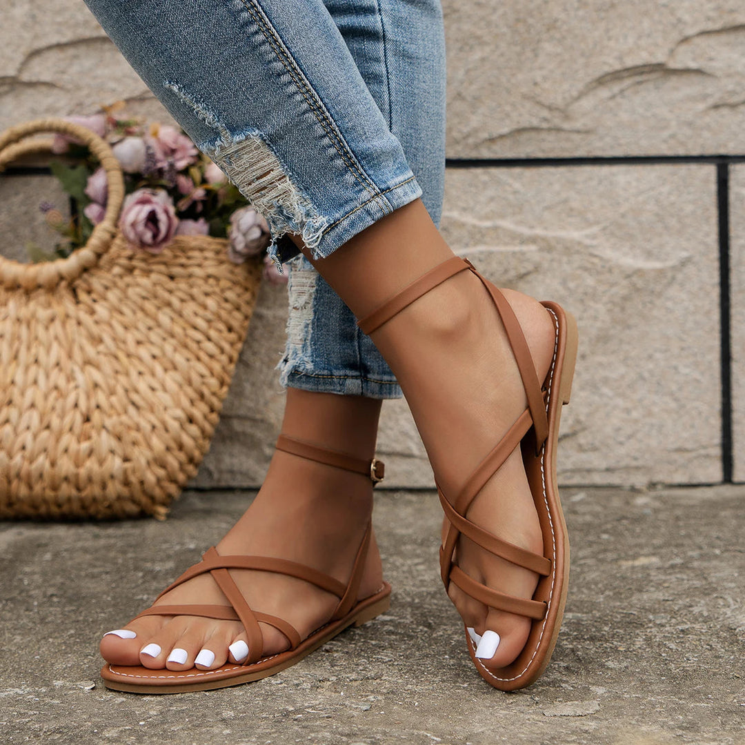 Women's Orthopedic Adjustable Ankle-Strap Strappy Sandals for Vacation — view 4