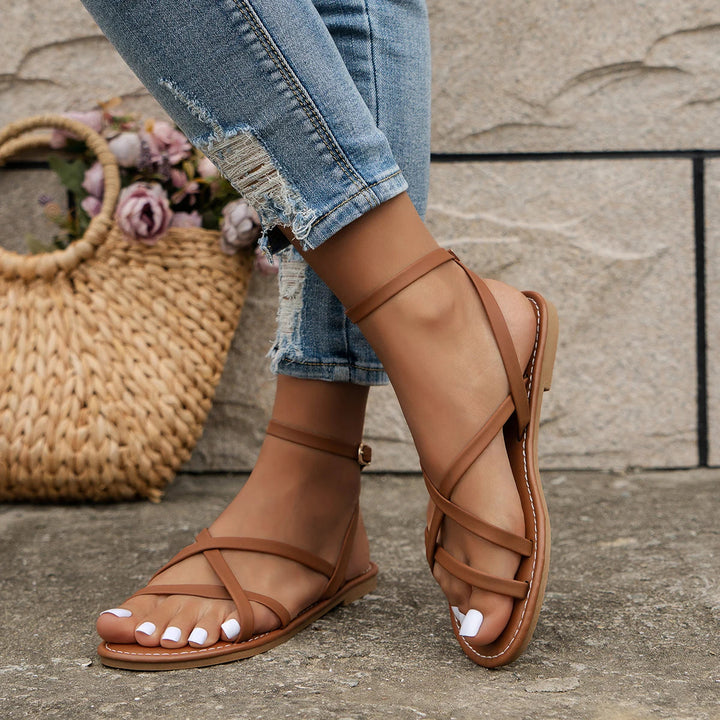 Women's Orthopedic Adjustable Ankle-Strap Strappy Sandals for Vacation — view 4