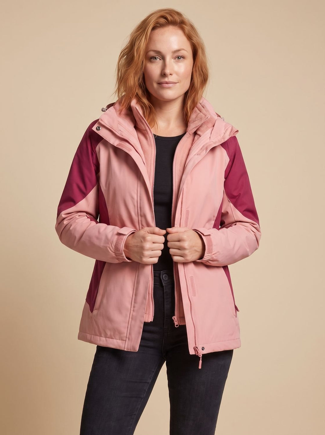 Marit 2-in-1 Hooded Softshell Jacket with Removable Fleece - image 1
