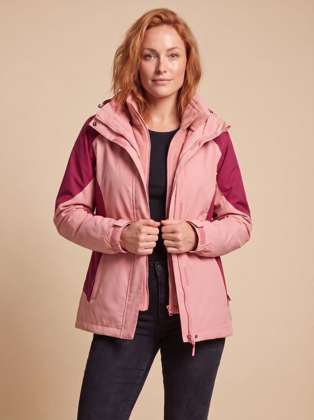 Marit 2-in-1 Hooded Softshell Jacket with Removable Fleece - image 2